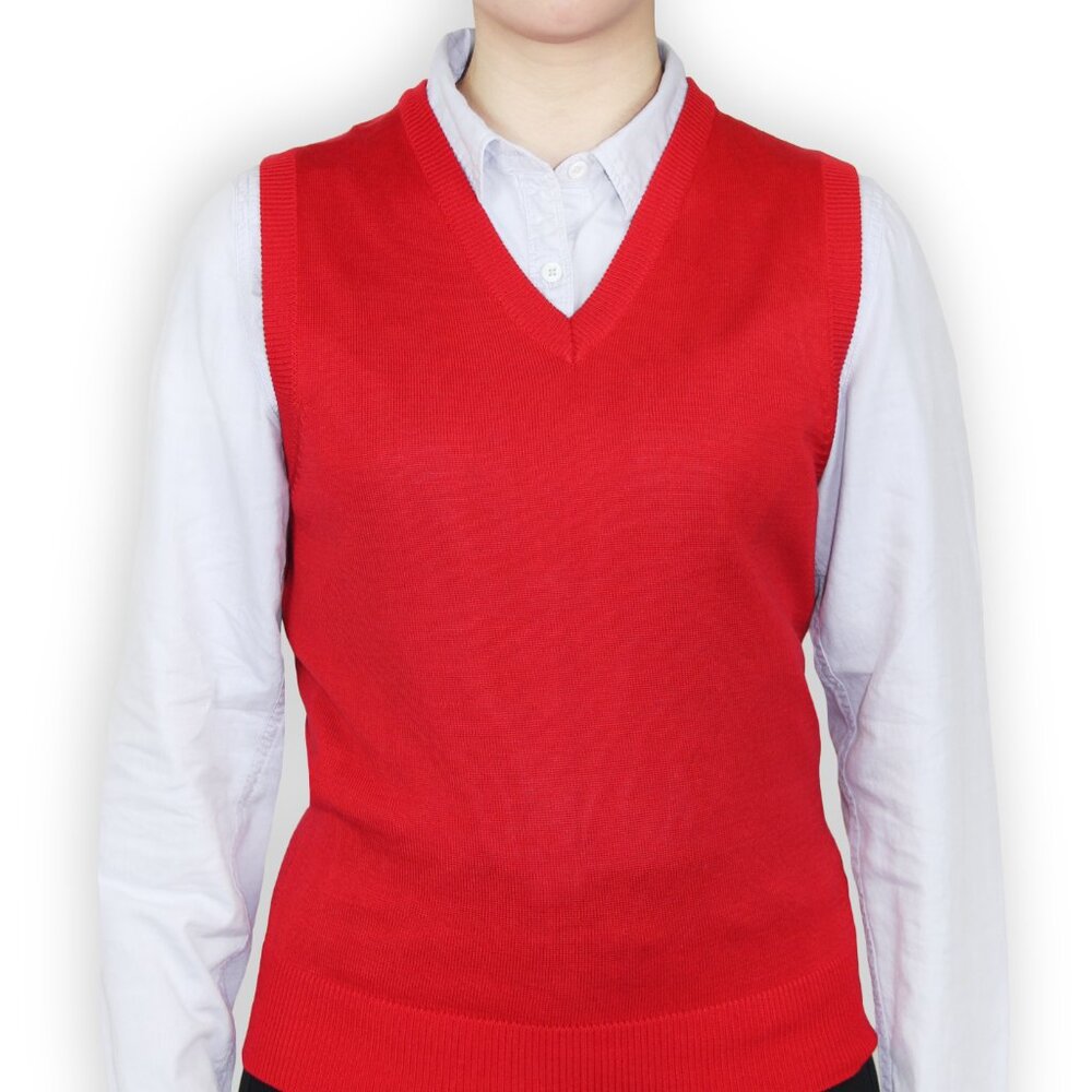 Womens Solid Sweater Vest - Picture 6 of 7